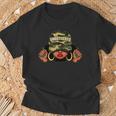 Unbothered Black Girl With Cap Camo Afro Woman Black Queen T-Shirt Gifts for Old Men