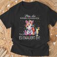 With Unicorn Bin Da Kann Losgehen Und Ja Es Escaliert Eh T-Shirt Geschenke für alte Männer