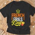 Uomo Patatine Fritte Re Francese Amante Maglietta Regalos para ancianos