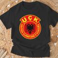 Uqk Flag Kosovo Albaner Uck Jashari Army Eagle T-Shirt Geschenke für alte Männer