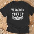 Vergeben An Die Wundervollste Frau Der Welt German Langu T-Shirt Geschenke für alte Männer