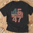 Vintage American Flag Retro 45 47 Trump 2024 T-Shirt Geschenke für alte Männer