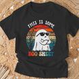 Vintage This Is Some Boo Sheet Halloween Ghost Sunglasses T-Shirt Gifts for Old Men
