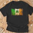 Vintage Flag Ireland Grunge Distressed Irish Top T-Shirt Geschenke für alte Männer