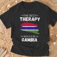 Vintage Gambia Die Beste Therapie Wäre Gambia T-Shirt Geschenke für alte Männer