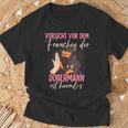 Vorsichtor Dem Frauchen Dobermann T-Shirt Geschenke für alte Männer