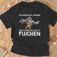 With Wandern Ich Werde Nicht Aufgeben Aber Die Ganz Zeit Sluchen T-Shirt Geschenke für alte Männer