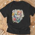 Watercolour Floral Bengal Tiger T-Shirt Geschenke für alte Männer