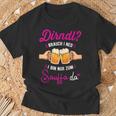 Women's Dirndl Costume I Ned Bin Nur Zum Sauffa Da Oktoberfest T-Shirt Geschenke für alte Männer