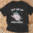 Women's Geht Mir Am Hornorbei Unicorn T-Shirt Geschenke für alte Männer