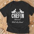 Women's Profession Chef Stolze Chefin Ich Bin Chefin Weil Ich Kann T-Shirt Geschenke für alte Männer