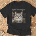 Wuterzehrt Mich Dummes Starrendes Katzen-Meme T-Shirt Geschenke für alte Männer