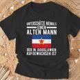 Yugoslavija Flag Balkan Sfrj Josip Broz Tito Yugoslavia T-Shirt Geschenke für alte Männer