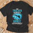 Zum Diving Geboren Slogan Sea Diver T-Shirt Geschenke für alte Männer