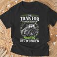 Zum Trktor Fahren Geboren Zur Schule Forced Zum Trktor Fahr T-Shirt Geschenke für alte Männer