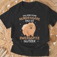 Zwergspitz Glitter Pomeranian Dog Woman T-Shirt Geschenke für alte Männer