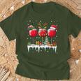 Christmas Reindeer Red Wine Women's T-Shirt Geschenke für alte Männer