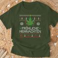 Happy Highnachten Ugly Christmas Hemp Marijuana T-Shirt Geschenke für alte Männer