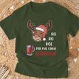 Ho Ho Hol Mir Einen Glühwein Christmas Reindeer Rudolf T-Shirt Geschenke für alte Männer