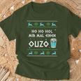 Ho Ho Hol Mir Mal Einen Ouzo Ugly Christmas Outfit T-Shirt Geschenke für alte Männer