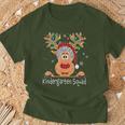 Kindergarten Squad Plaid Reindeer Santa Teacher Christmas T-Shirt Gifts for Old Men