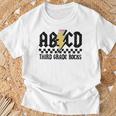 3Rd Grade Rock And Roll Letters Abcd Alphabet Back To School T-Shirt Gifts for Old Men