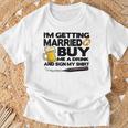 Addio Al Celibato I'm Getting Married Buy Me Drink & Camicia Segno Maglietta Regalos para ancianos
