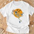 American Football Skeleton Halloween Boys Football Fan T-Shirt Gifts for Old Men