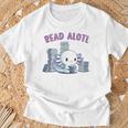 Axolotl Reading A Book Read Alotl Books Axolotl Book T-Shirt Gifts for Old Men