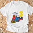 Bambino 3° Compleanno Treno Ferrovia Locomotiva Ragazzo Di 3 Anni Maglietta Regalos para ancianos