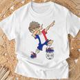 Boys' France Football Blue T-Shirt Geschenke für alte Männer