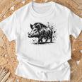 Chasseur Sanglier Motiv Chasse Chasseur Sanglier T-Shirt Cadeaux pour les vieillards