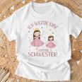 Children's Ich Werde Große Schwester 20242025 Princess Girls' T-Shirt Geschenke für alte Männer