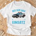 Children's Police Aus Dem Weg Bin Im Einsatz Boys Police T-Shirt Geschenke für alte Männer