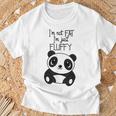 Con Texto En Inglés Im Not Fat Im Just Fluffy Panda Hombre Camiseta unisex Regalos para ancianos