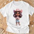 Cute Cowgirl Coquette Western Rodeo Melanin Black History T-Shirt Gifts for Old Men