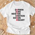 Darwin Jung Newton Einstein Edison Mozart Autism Awareness T-Shirt Geschenke für alte Männer