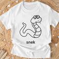Divertente Snek Camicia Carino Doggo Lingo Snek Meme Snake Maglia Con Maniche Raglan Maglietta Regalos para ancianos