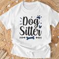 Dog Sitter Cane Seduto Cani Cucciolo Lavoro Maglietta Regalos para ancianos