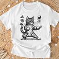Donna Divertente Gatto In Tai Chi Stance Arti Marziali Yin Yang Equilibrio Con Collo A Maglietta Regalos para ancianos