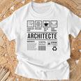 Drôle Darchitecture Humour Architecte T-Shirt Cadeaux pour les vieillards
