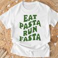 Eat Pasta Run Fasta Spaghetti Lovers Pasta Quote T-Shirt Geschenke für alte Männer