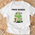 Frog Queen Da Ragazza Con Rana Donna Frog Maglietta Regalos para ancianos