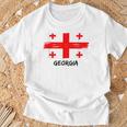 Georgian Flag Georgia Team Fan Jersey T-Shirt Geschenke für alte Männer