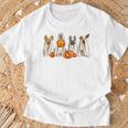 Ghost Dogs Spooky Season Dog Dressed As Ghost Halloween T-Shirt Gifts for Old Men