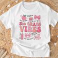 Girls 3Rd Grade Vibes Coquette Bow Back To School Teacher T-Shirt Gifts for Old Men