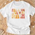 Groovy Fall In Love With Math Thanksgiving Math Teacher Fall T-Shirt Gifts for Old Men
