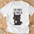 Guten Morgen Ganz Dünnes Eis Kawaii Cat Morgenmuffel Gray T-Shirt Geschenke für alte Männer