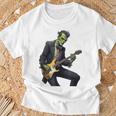 Halloween Cool Monster Playing Electric Guitar T-Shirt Gifts for Old Men