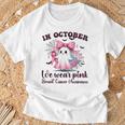 Halloween In October We Wear Pink Breast Cancer Awareness T-Shirt Gifts for Old Men